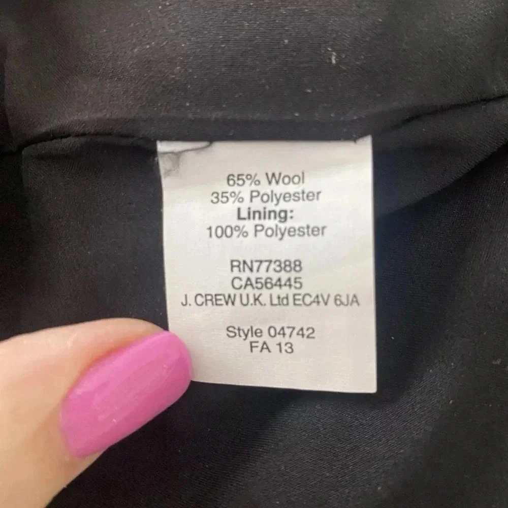 Madewell Mayle Blue Black Striped Wool‎ Blend Pleated Skirt Womens Size 6